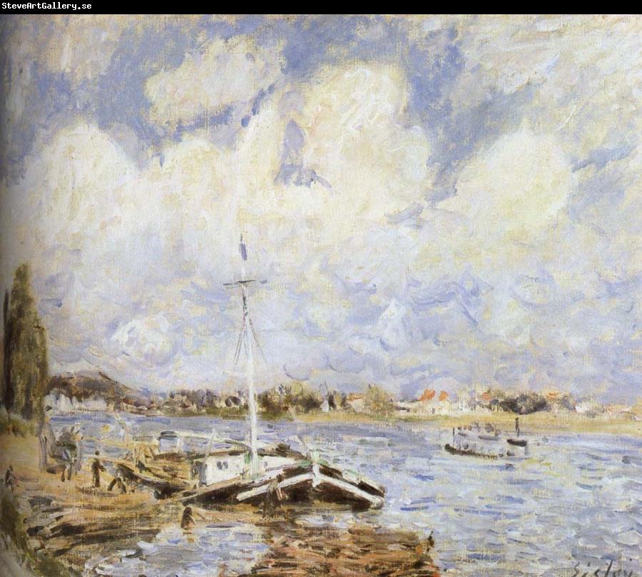 Alfred Sisley The boat on the sea